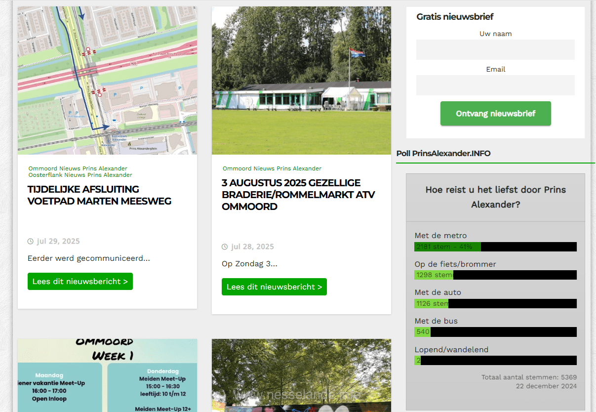 Explosieve groei Nesselande.INFO (door AI-agents en samenwerking PrinsAlexander.INFO)