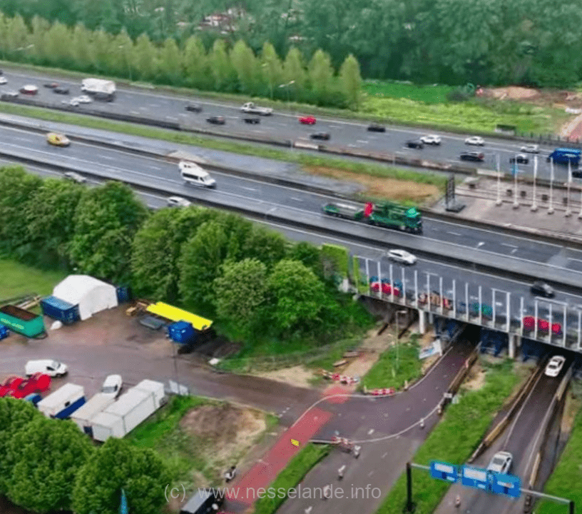 Eind augustus Hoofdweg en A16 achter Nesselande afgesloten