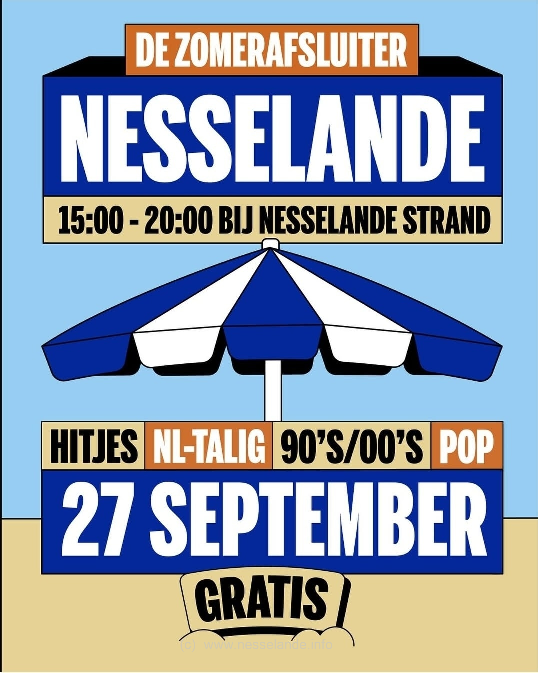 Op 27 september een Zomerafsluiter strand Nesselande met muziek