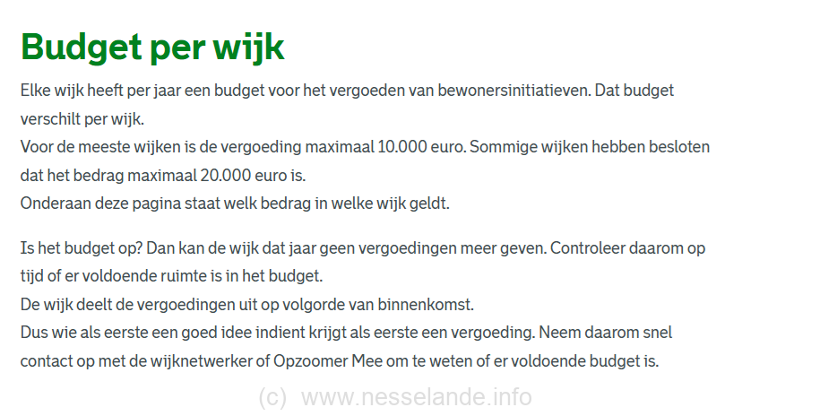 Wie helpt het Nesselande-wijkinitiatiefpotje van 95.000 euro opmaken? 