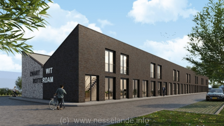 Zwart-Wit: nieuw ondernemersverzamelgebouw geopend bedrijventerrein Nesselande