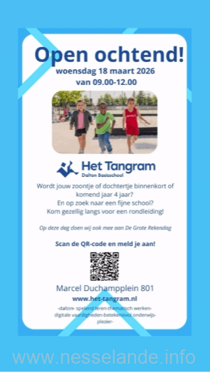 Open ochtend Dalton Basisschool Het Tangram Nesselande 18 maart 2026