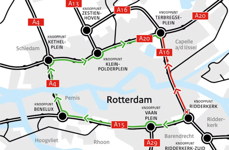 Richting en van Nesselande vinden er in de omgeving veel werkzaamheden plaats. In het kader van het grootschalige onderhoud aan de A16 tussen Rotterdam en Ridderkerk voert Rijkswaterstaat tot en met oktober 2026 diverse werkzaamheden uit.
