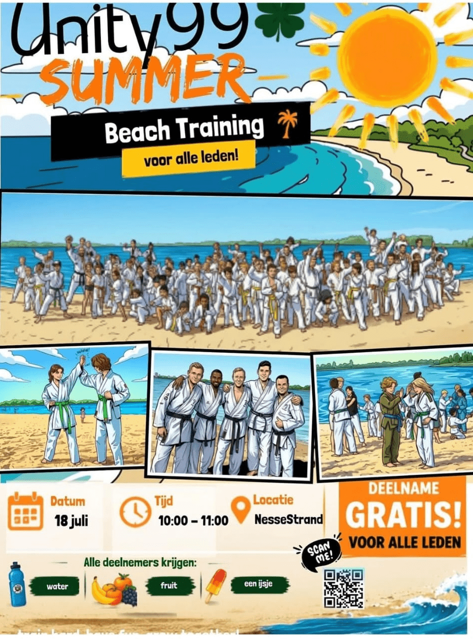 Unity99 organiseert zomerse beachtraining Nesselande op 18 juli 2026
