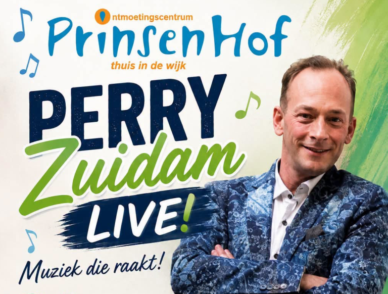 Perry Zuidam live in Ontmoetingscentrum Prinsenhof