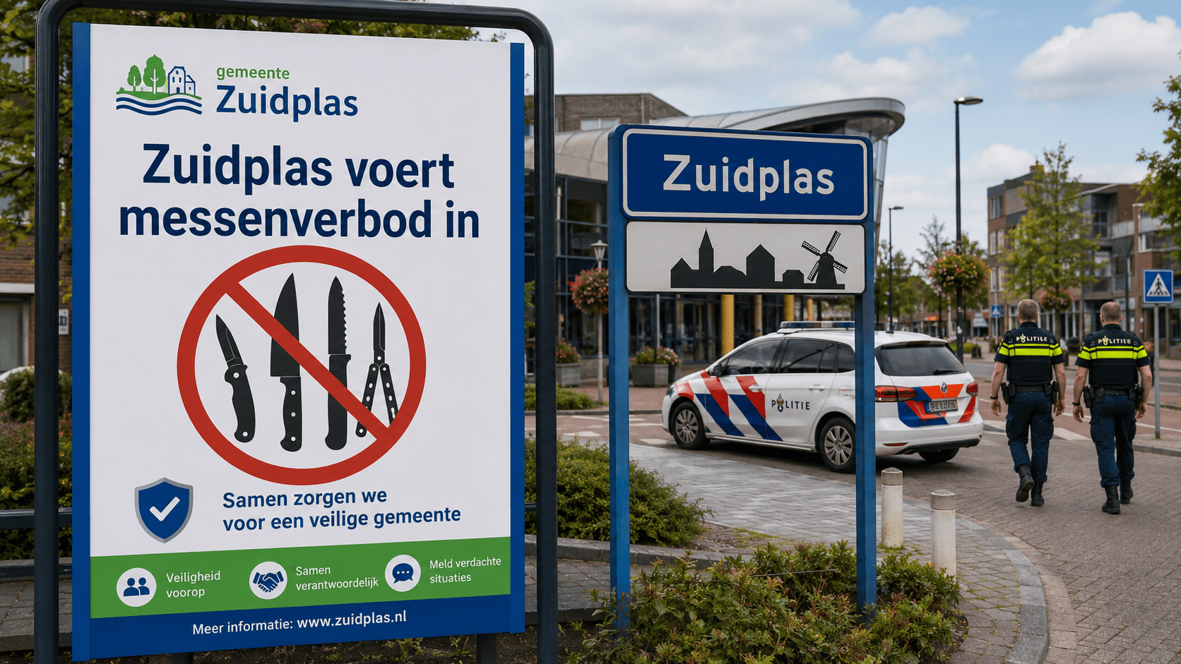 Zuidplas geeft een messenverbod ingevoerd