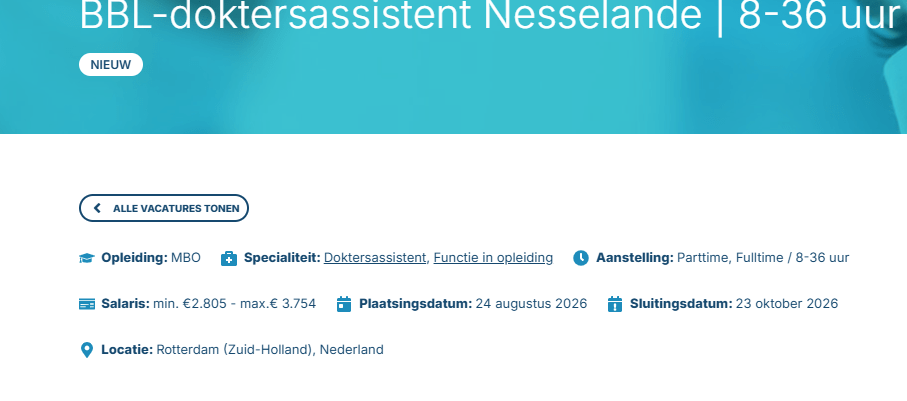 VACATURE BBL-doktersassistent Nesselande