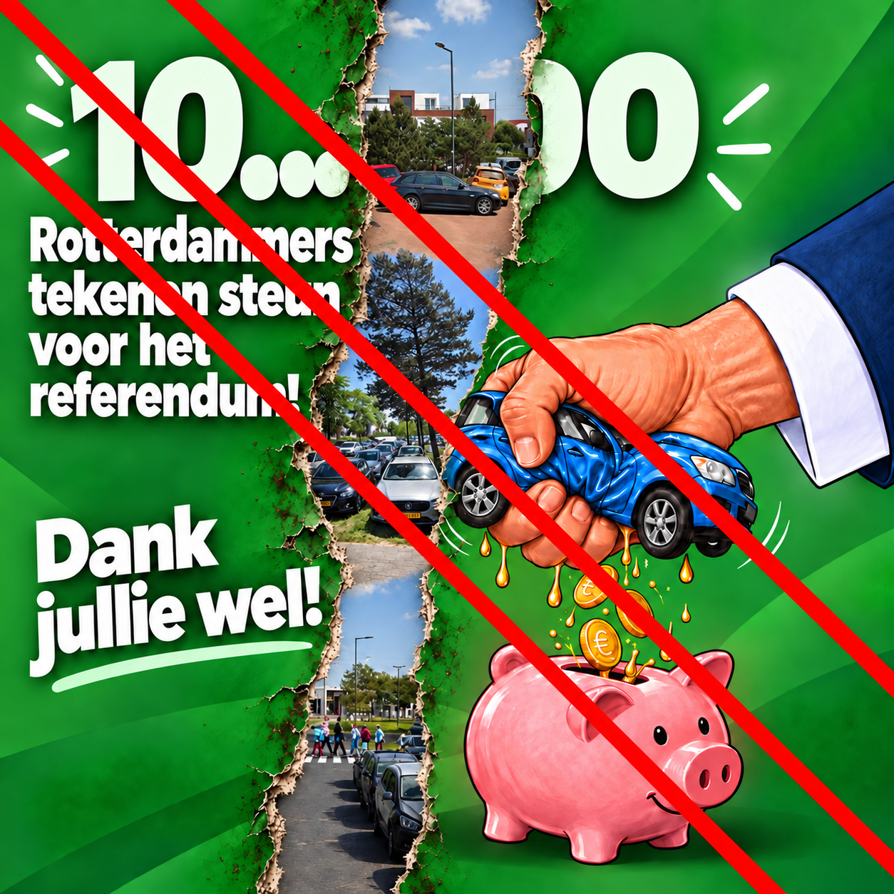BREKEND! GEEN STEUN VOOR HET RAADGEVEND REFERENDUM BETAALD PARKEREN