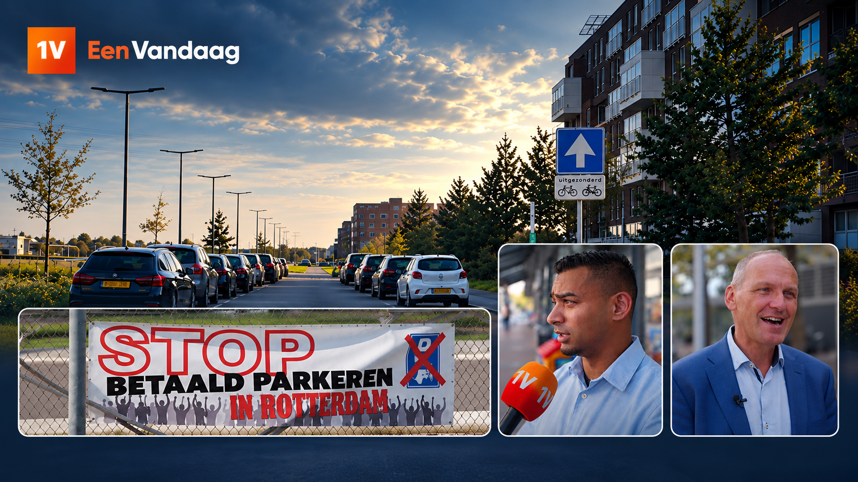 Het Betaald Parkeren-protest Nesselande was op 1VANDAAG NPO1 TV