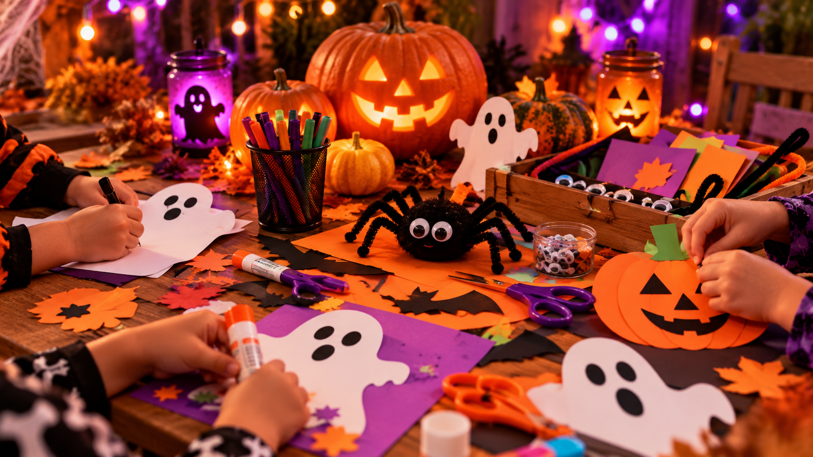 Halloween knutselen in Speeltuin Het Lage Land